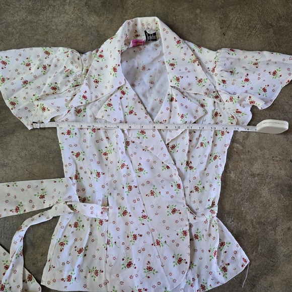 Vintage Top + High Waist Palazzo Pant Wide Leg Pants Matching Suit Set XXS XS - Picture 5 of 16